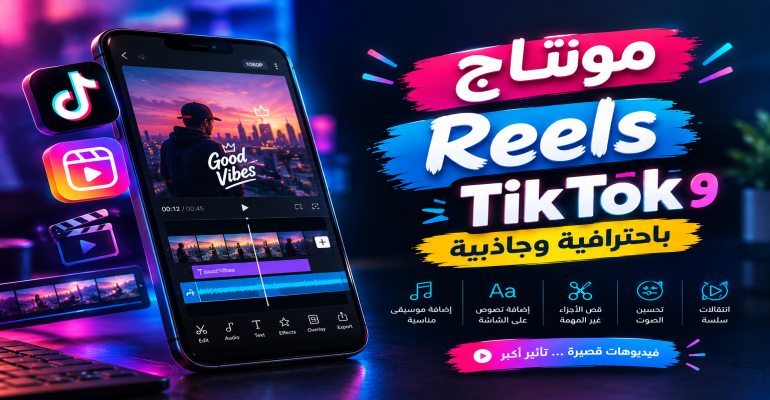 مونتاج فيديوهات Reels وTikTok بإحترافية